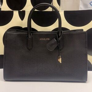 Michael Kors Black Pebbled Leather Tote with strap EUC